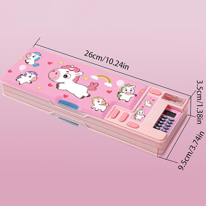 Pop Up Multifunction Pencil Case, Cute Cartoon Pen Box Organizer Stationery - Image 6