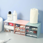MILULUGO Makeup Organizer with 4 Drawers, Desk Organizer, Cosmetics Storage Box - Image 6