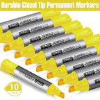 Fuutreo 10 Pack Jumbo Permanent Markers Bulk Large Chisel Tip Permanent Markers - Image 2