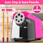 AFMAT 6-Hole Electric Pencil Sharpener Heavy Duty, Pencil Sharpener - Image 5