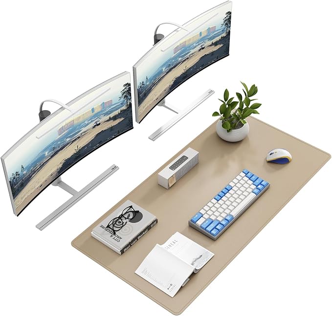 DAWNTREES Desk Mat Protector, PU Leather Desk Pad, Non Slip, Large Mouse Pad by PremiumDeskPadatDawnTrees
