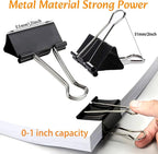Extra Large Binder Clips 2 Inch, Heavy Duty Big Binder Clips Big Paper Clamps - Image 2