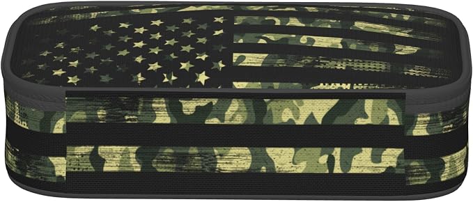 YIJIUWKIS Camo Pencil Box for Kids Adults, Usa Flag Style Pencil Case for Boys - Image 7