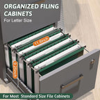 Nordun Plastic Hanging File Folder Extra Capacity, 12 Pack Reinforced Hang - Image 2