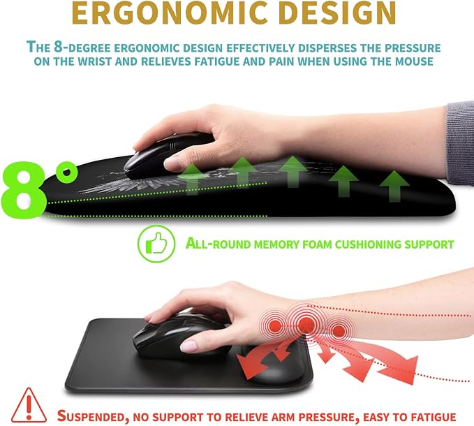 Hokafenle Ergonomic Mouse Pad Wrist Support - Image 5