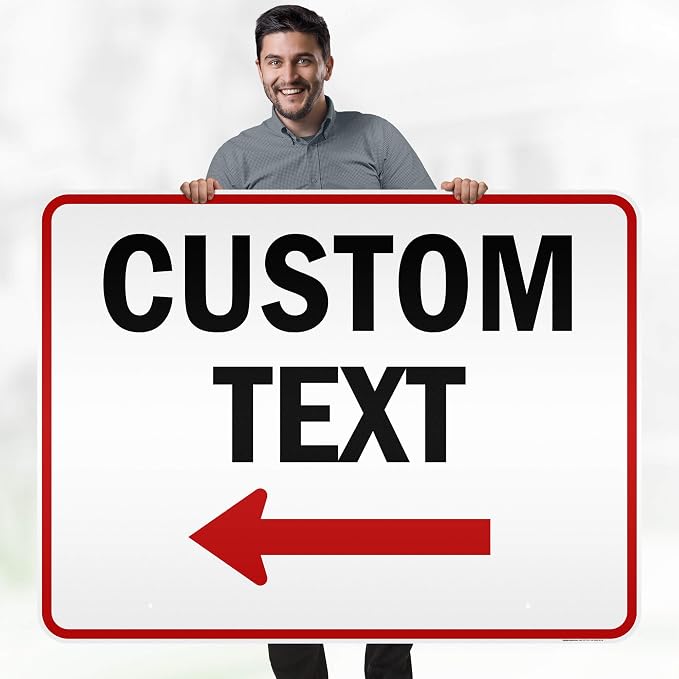 Custom Arrow, Custom Directional Sign, Left Arrow, 36x48 Inches, Reflective - Image 2