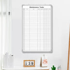 Lined Whiteboard Blank Grid Aluminum Frame Dry Erase Board Reusable Wall - Image 5