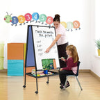 MAKELLO Rolling Whiteboard on Wheels 36x24 in, Double-Side Standing White Board - Image 7
