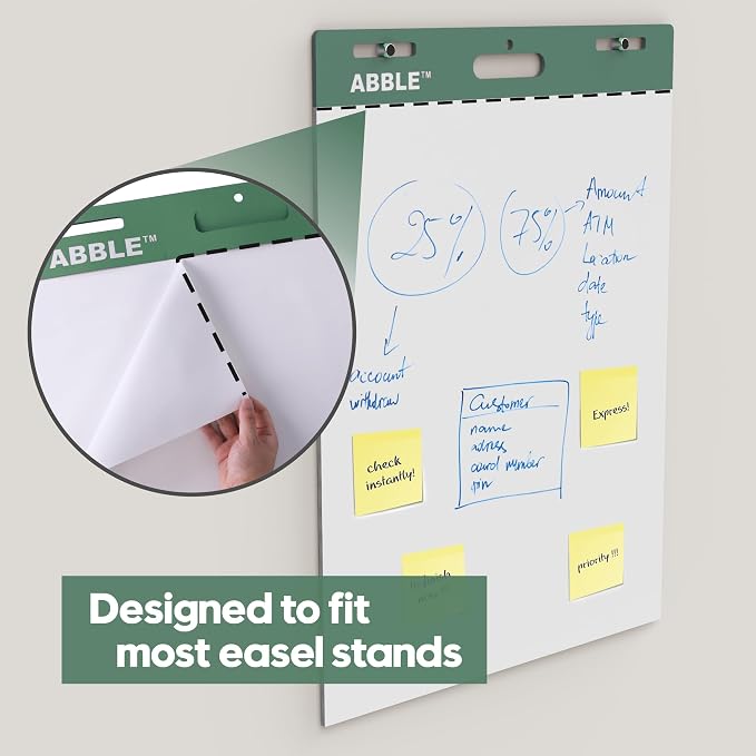 Super Sticky Easel Pad, 25 x 30 Inches, 30 Sheets/Pad, 8 Pads/Pack, Large Self - Image 9