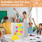 Henoyso 8 Pcs 22 x 38 Inch White Trifold Poster Board Large Tri Fold - Image 5