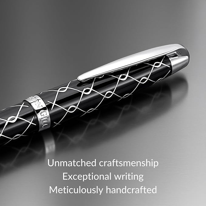 Webson Gill ‘The Weaver’ Black Luxury Executive Fountain Pen, Polished Lacquer - Image 3