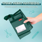 Pendancy Mesh Zipper Pouch A4 Size, Large Double Pocket Lightweight Nylon - Image 3