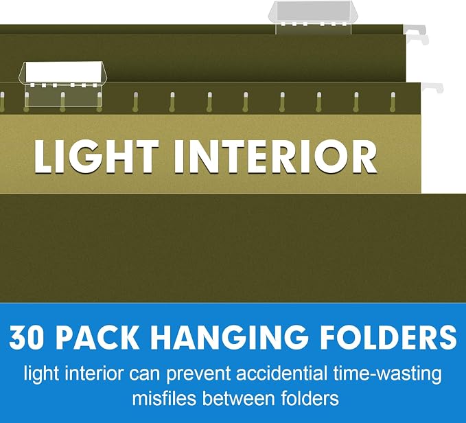 Hanging File Folders, RAZCC 30 Pack Reinforced Hanging Folders Letter Size - Image 5