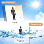 Faittoo Restroom Sign, Bathroom Signs, 2 Pack 6 x 6 Inches Acrylic Sign - Image 4