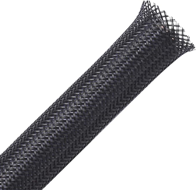100ft - 3/4 inch PET Expandable Braided Sleeving – Black – Alex Tech Braided by AlexTech