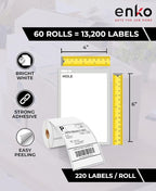 enKo Compatible Zebra 4x6 Label and Dymo Labels 1744907 - Image 3