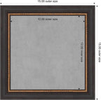 Amanti Art Black Framed Magnetic Board 15x15 X-Small Vision Board - Image 4
