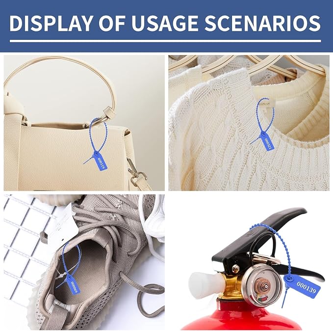 100Pcs Plastic Tamper Shipping Seals Pull-Tite Security Seal Signage Numbered - Image 5