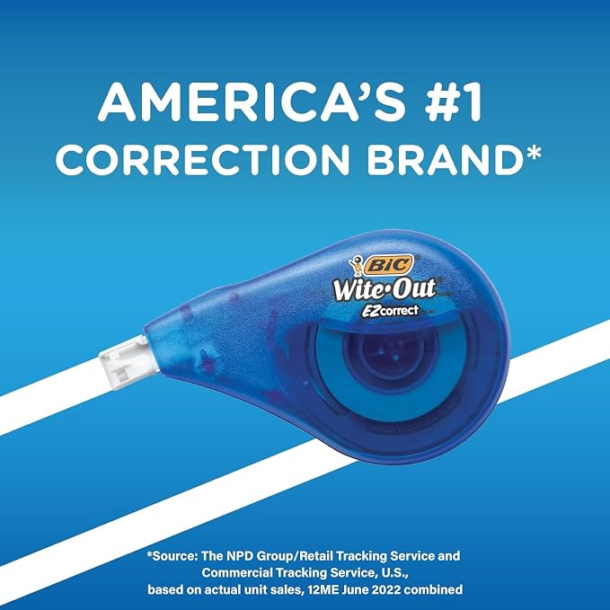 BIC Wite-Out EZ Correct Correction Tape, Tear-Resistant and No Dry Time - Image 4