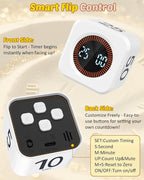 Digital Pomodoro Timer Cube 5/10/25/50min, Visual Productivity Flip Timer - Image 4
