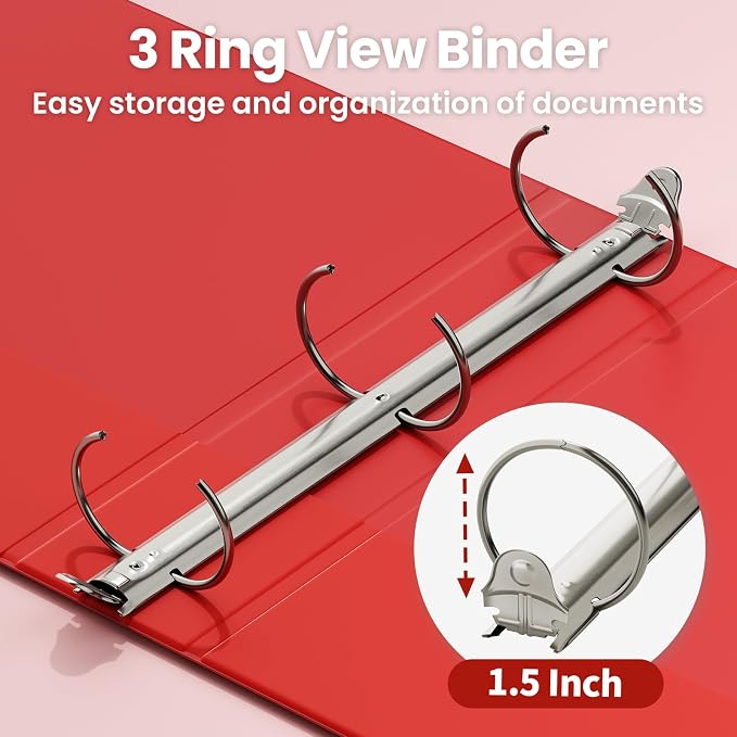 SUNEE 3 Ring Binder 1.5 Inch 1 Pack - Image 3