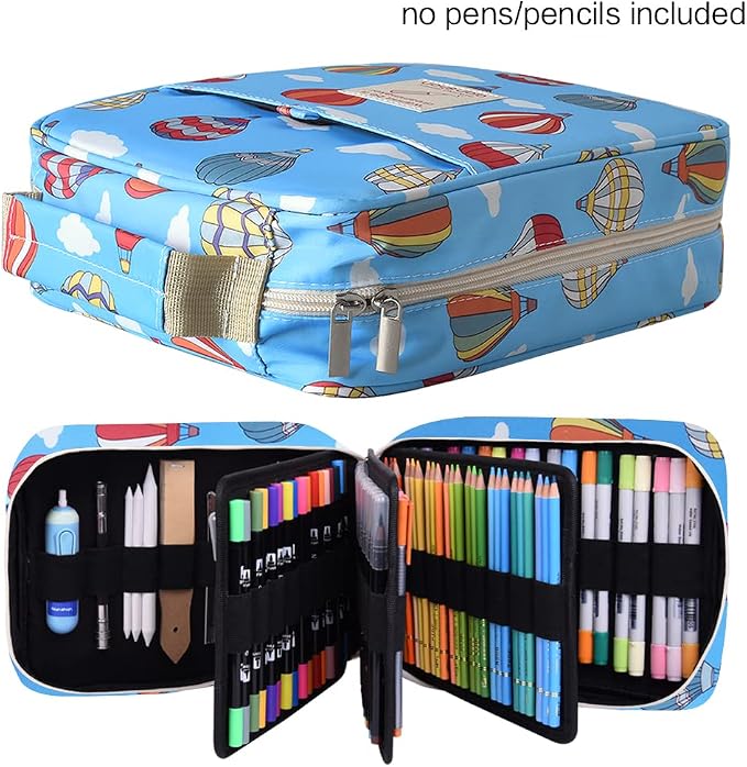 qianshan Pencil Case Holder Slot - Holds 202 Colored Pencils or 136 Gel Pens - Image 2