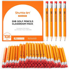 Shuttle Art 108 Pack Golf Pencils by ShuttleArt