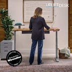 UPLIFTDESK V3 2-Leg White Laminate Wood Standing Desk – Adjustable Height - Image 8
