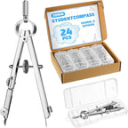 Zonon 24 Pcs Compass for Geometry Compass Bulk for Classroom Math Students - Image 2