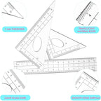 Zonon 24 Sets Math Geometry Kit Student 10 Pcs Shatterproof Storage Box - Image 7