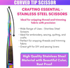 Cross Edge Curved Spring Scissors 5 Inch Stainless Steel Precision Eyebrow & - Image 5