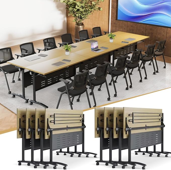 Conference Table, 55.1''Folding Conference Room Table by Unknown