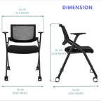 40 Pack Chairs Stackable Conference Room Chairs - Image 3