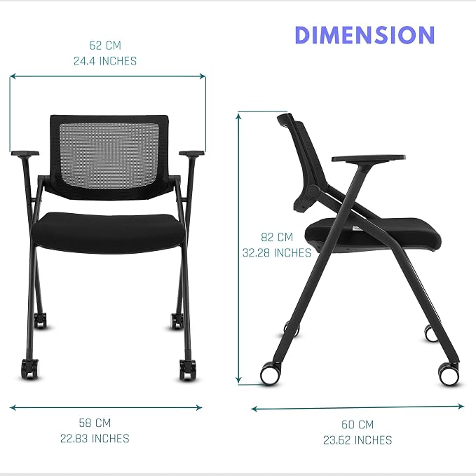40 Pack Chairs Stackable Conference Room Chairs - Image 3