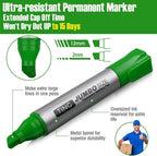 Fuutreo 10 Pack Jumbo Permanent Markers Bulk Large Chisel Tip Permanent Markers - Image 4