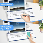 Glass Desktop Whiteboard with Storage, Desk White Board with Computer Keyboard - Image 5