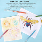 Grabie 42 Capped Glitter Gel Pen Set, 18 Iridescent&24 Essential Color Pens - Image 7