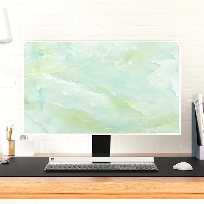 Baocicco Sage Green Marble Waterproof TV Dust Cover 40, 42，43 Inch Anti-Static - Image 4