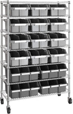 Seville Classics Heavy Duty NSF Bin Rack Solid Steel Wire Shelving Storage Unit by SevilleClassics