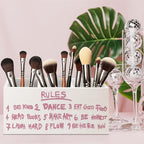 URLLUAE Inspirational Pink Rules Makeup Brush Toothbrush Holder Organizer - Image 2