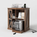 JOINICE, Printer Stand with Storage, File Cabinet with Socket and USB Charging - Image 9