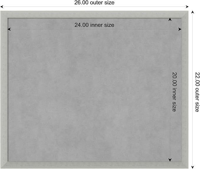 Amanti Art Silver Framed Magnetic Board 22x26 Medium Vision Board - Image 4