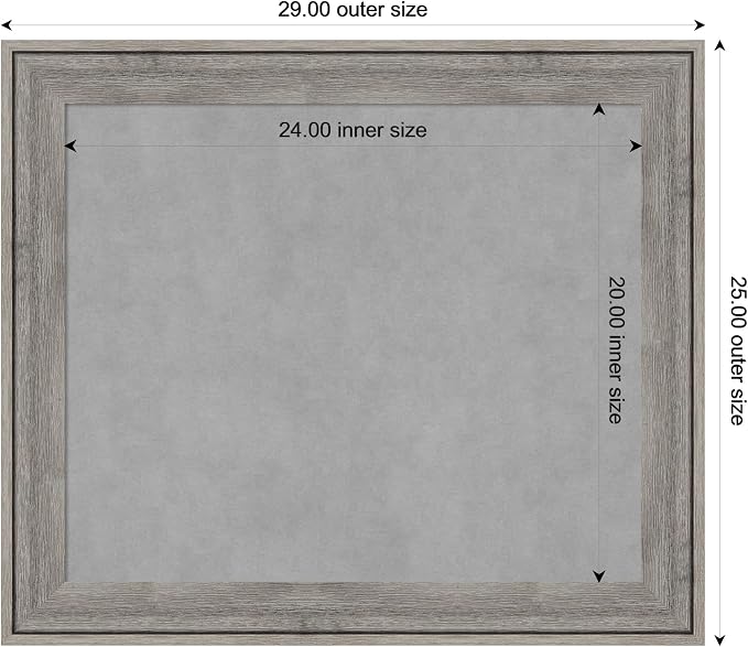 Amanti Art Grey Framed Magnetic Board 25x29 Medium Vision Board - Image 4