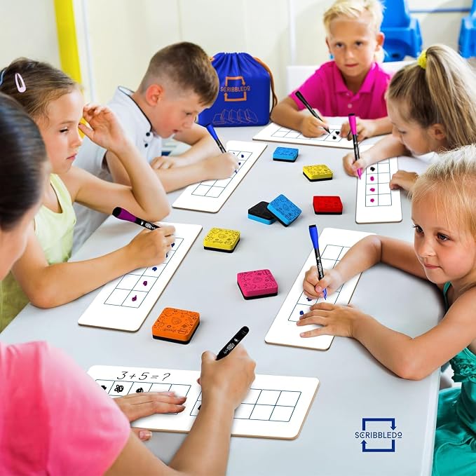 30 Pack Dry Erase Erasers Assorted Colors Magnetic Whiteboard Erasers - Image 2