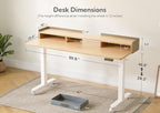 Claiks Standing Desk with Drawers, Adjustable Stand Up Electric Standing Desk - Image 2