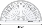 EBOOT 25 Pcs Math Protractors Plastic Protractor 180 Degrees, 4 Inches - Image 2
