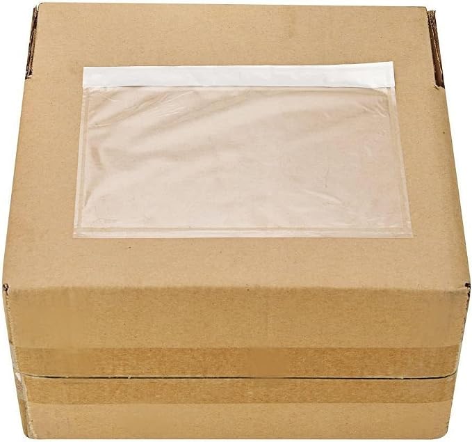 9527 Product 7.5" x 5.5" Clear Adhesive Top Loading Packing List/Shipping Label - Image 3