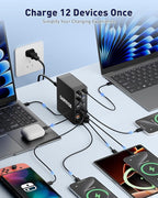 USB Charging Station, 12-Port USB C Charger Block - Image 4