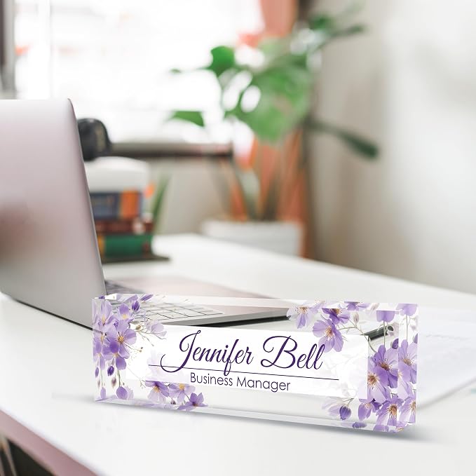 Personalized Name Plate for Desk, Custom Desk Name Plate, Acrylic Name Plate - Image 4