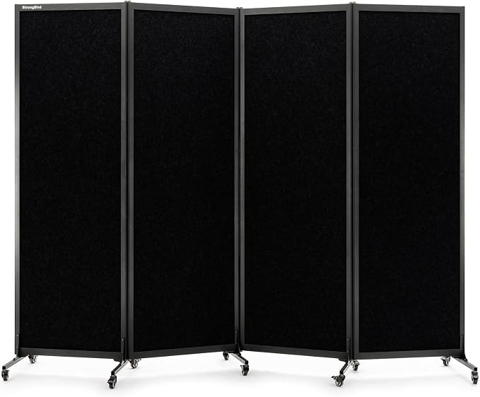 Upgrade Version Room Partition and Divider, Freestanding Rolling Dividers by StrongBird